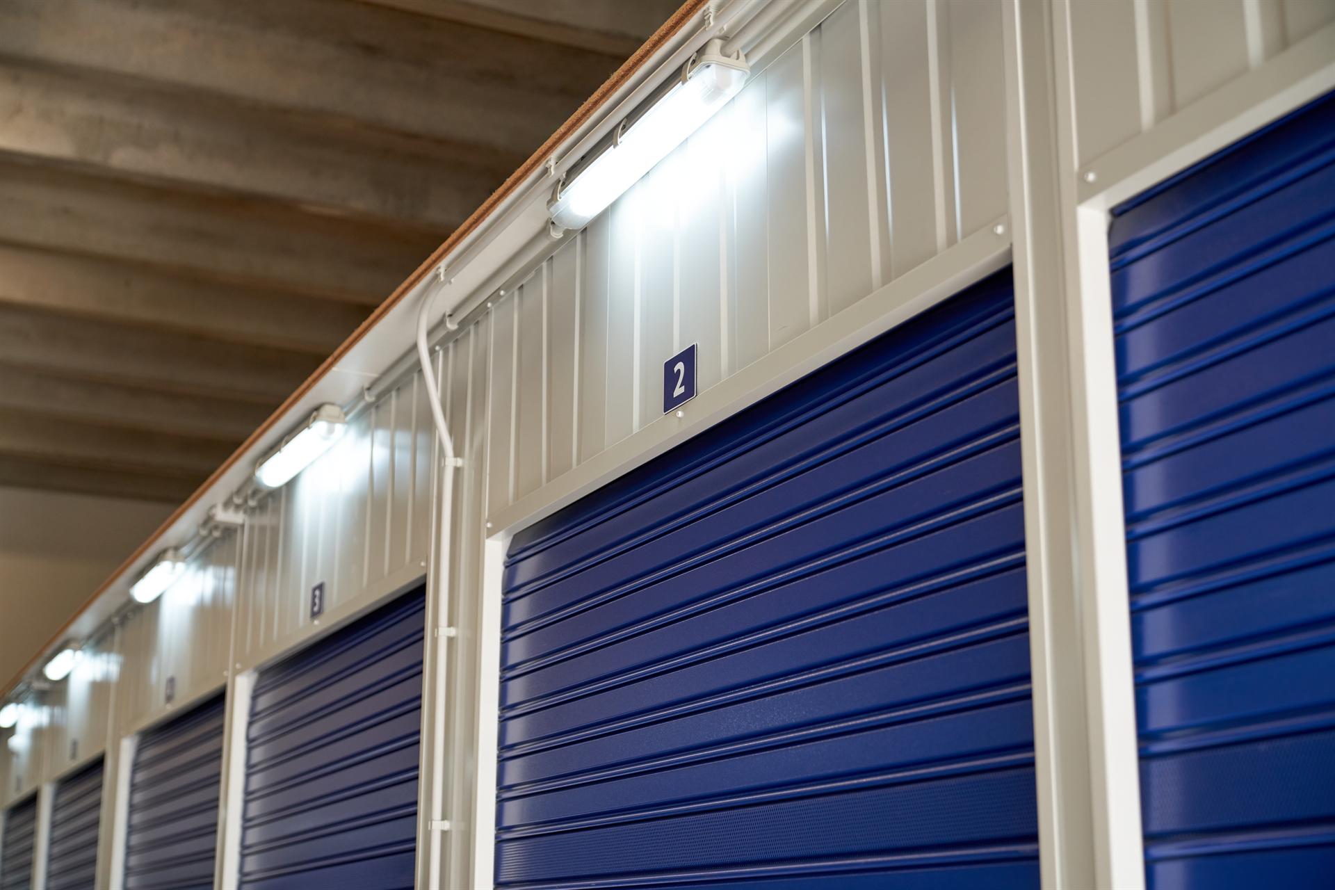 Numbered storage units inside the StorCo facility